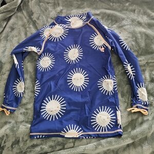 Kids Blue Sun Pattern Rashguard Size 11-12 Years